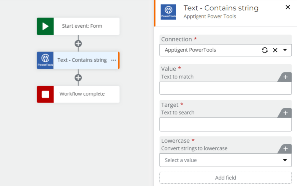 Contains String | PowerTools | Workflow Automation Plugin