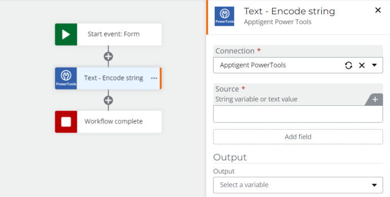 Encode String | PowerTools | Workflow Automation Plugin